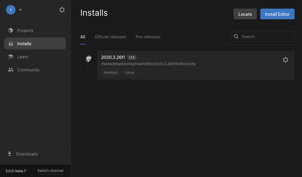 install unity engine1