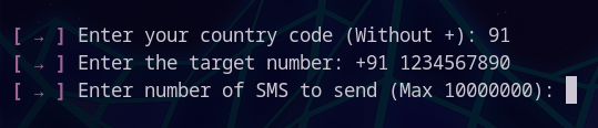 mobile number