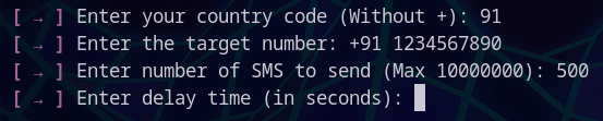 number of messages